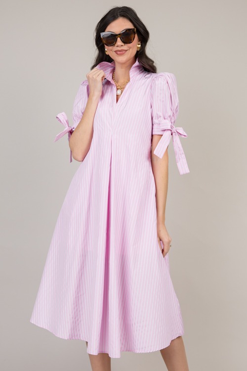 Bow Sleeve Pinstripe Maxi, Pink - 0124-69.jpg