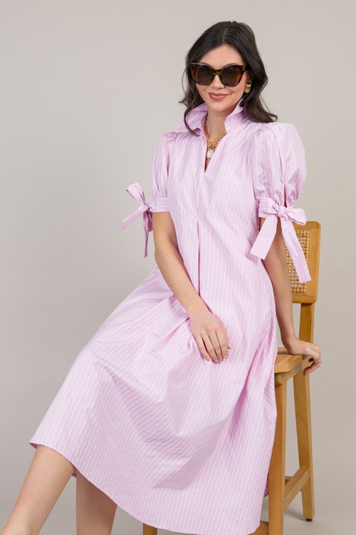 Bow Sleeve Pinstripe Maxi, Pink - 0124-71.jpg