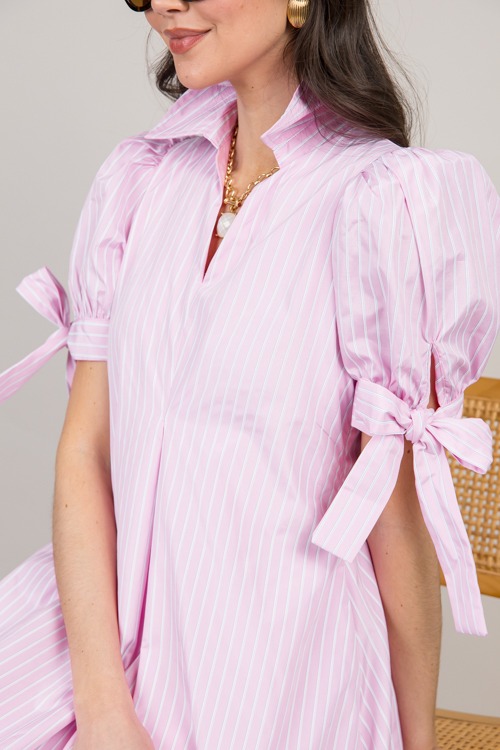 Bow Sleeve Pinstripe Maxi, Pink - 0124-72.jpg