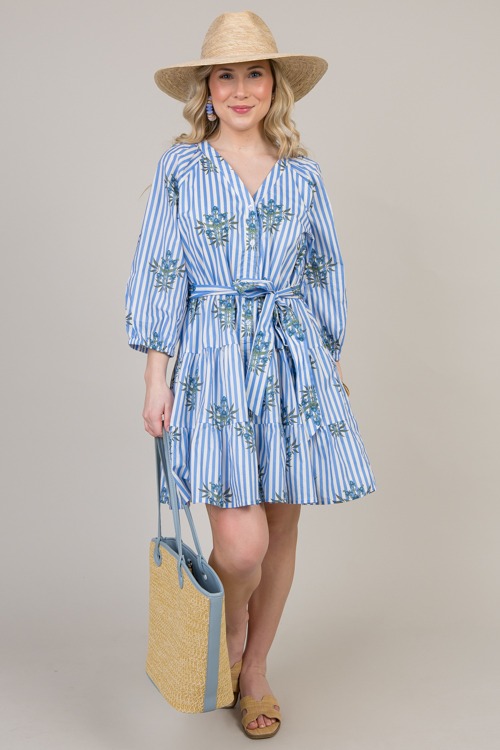 Block Print Stripe Dress, Blue - 0124-74h.jpg