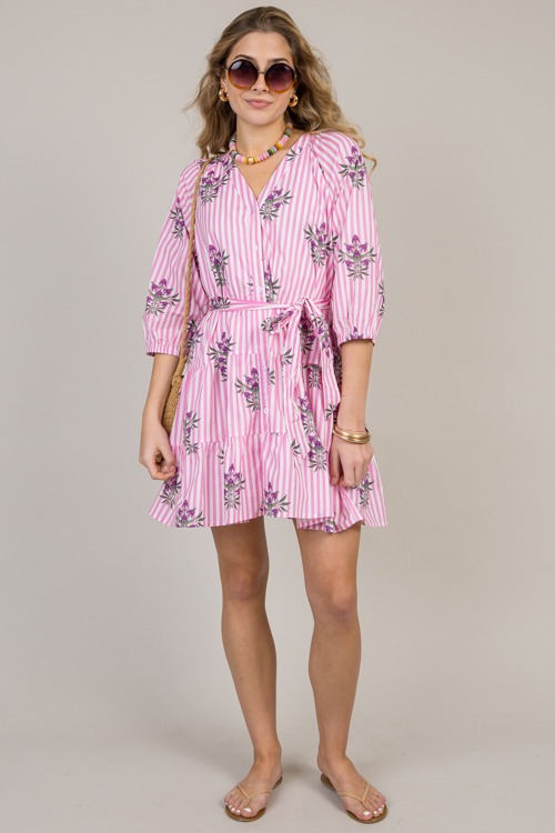 Block Print Stripe Dress, Pink - 0124-91.jpg