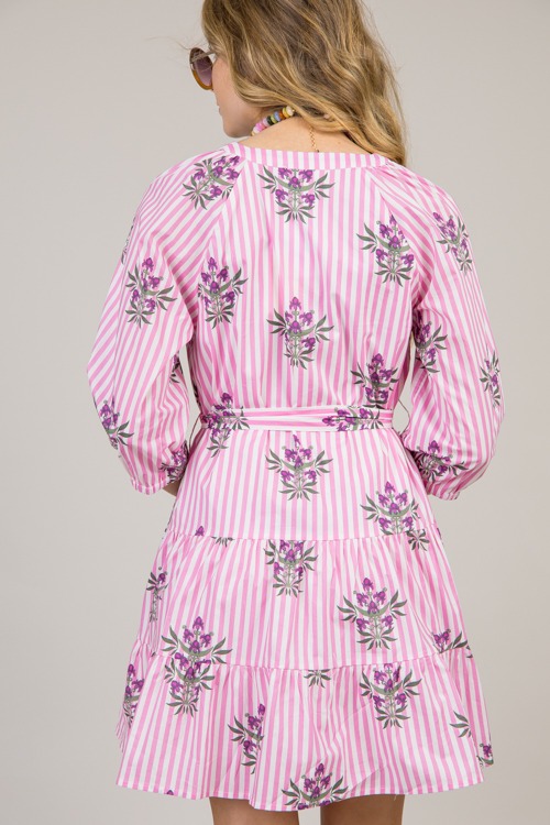 Block Print Stripe Dress, Pink - 0124-95.jpg