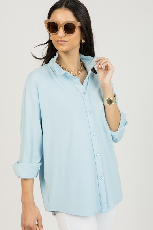 Jersey Knit Button Down, Blue - 0126-27h.jpg