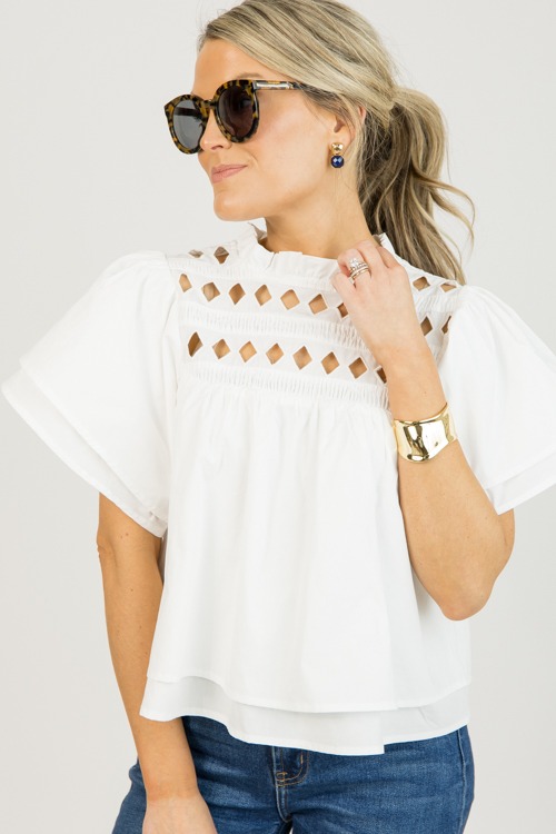 Caroline Cutout Blouse, Off White - 0126-2h.jpg
