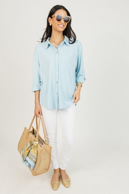 Jersey Knit Button Down, Blue - 0126-32.jpg