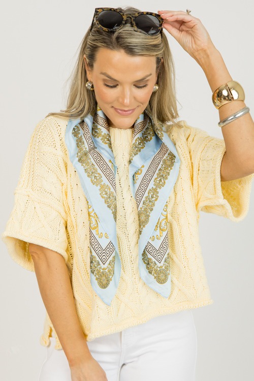 Greek Key & Floral Scarf, Blue - 0126-33p.jpg