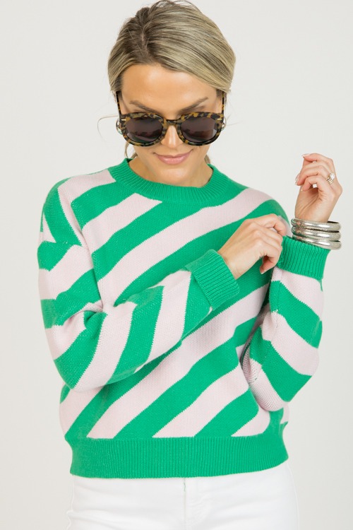 Styles Stripe Sweater, Green/Pink - 0126-40h.jpg