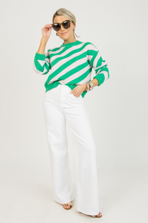 Styles Stripe Sweater, Green/Pink - 0126-47.jpg