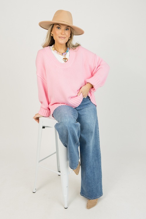 Scoop Neck Sweater, Pink - 0126-94p.jpg