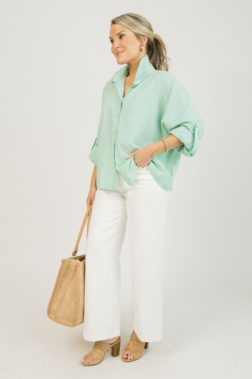 Marti Striped Button Down, Green - 0127-106.jpg