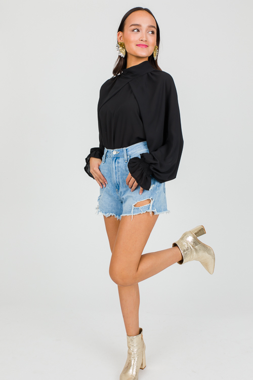 New In Town Blouse, Black