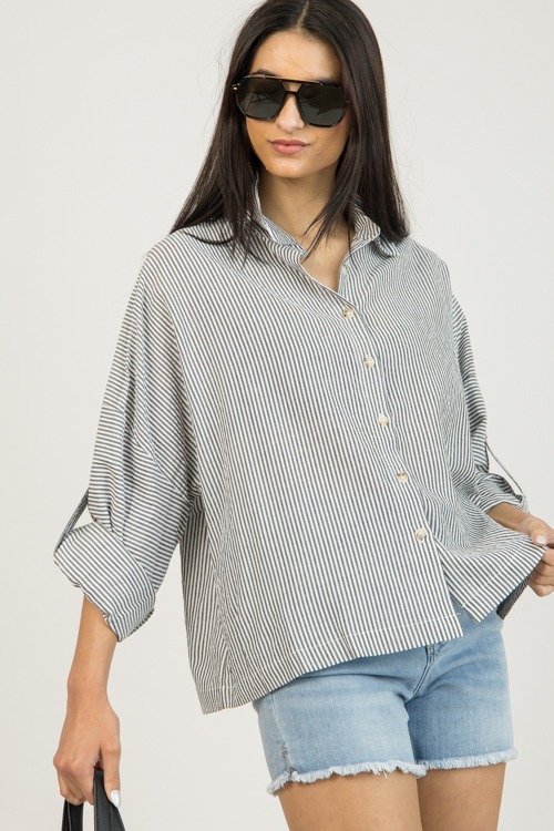 Marti Striped Button Down, Black - 0127-96p.jpg