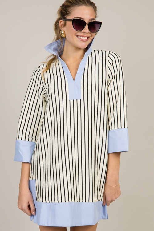 Chic Stripes Dress, Cream Black - 0127-97.jpg