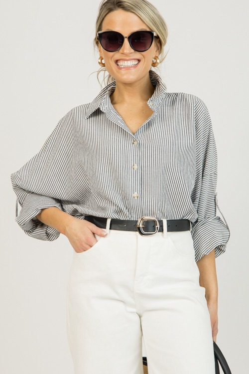 Marti Striped Button Down, Black - 0127-97h.jpg