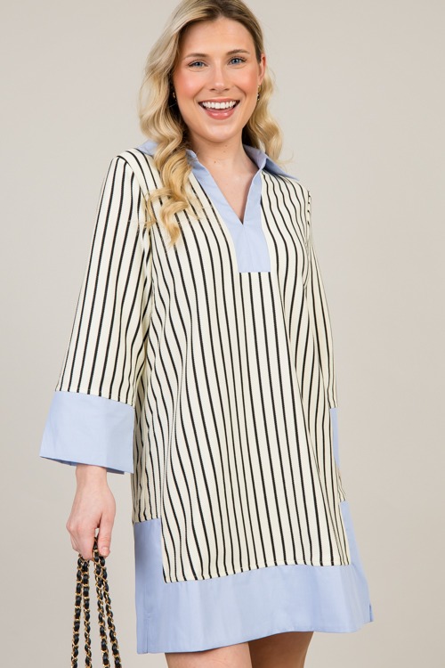 Chic Stripes Dress, Cream Black - 0127-98.jpg