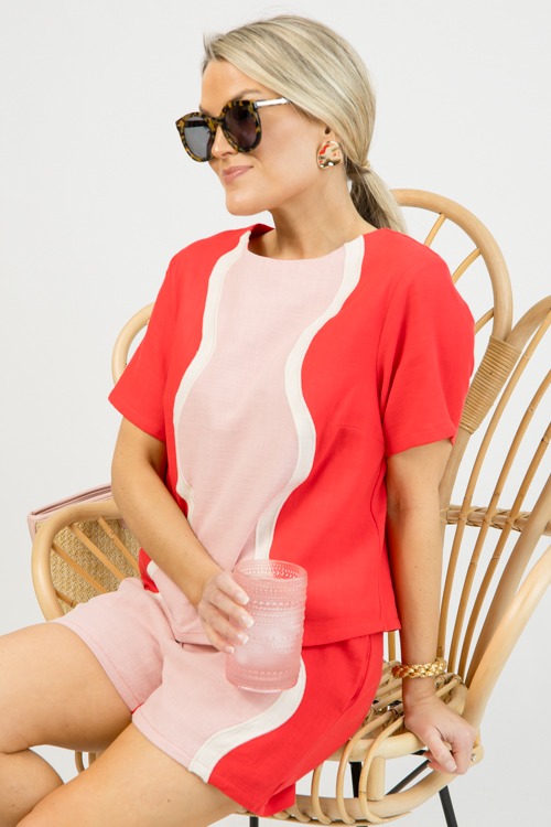 Waverly Shorts Set, Red/Pink - 0128-102.jpg