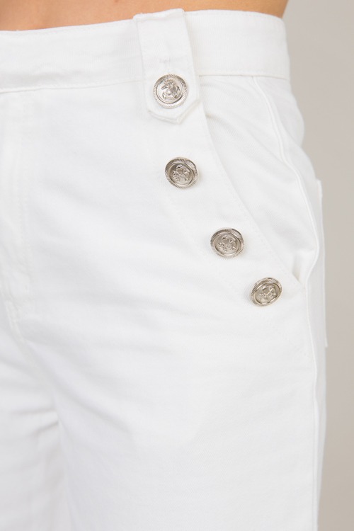 Button Detail Jeans, White - 0128-109.jpg