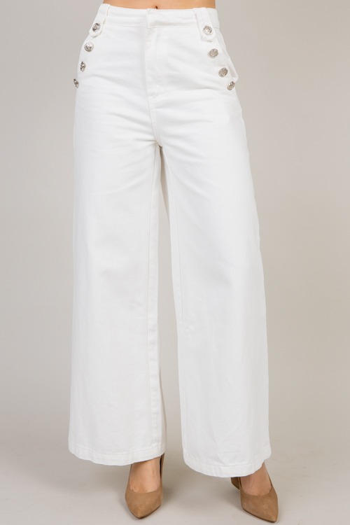 Button Detail Jeans, White - 0128-112.jpg