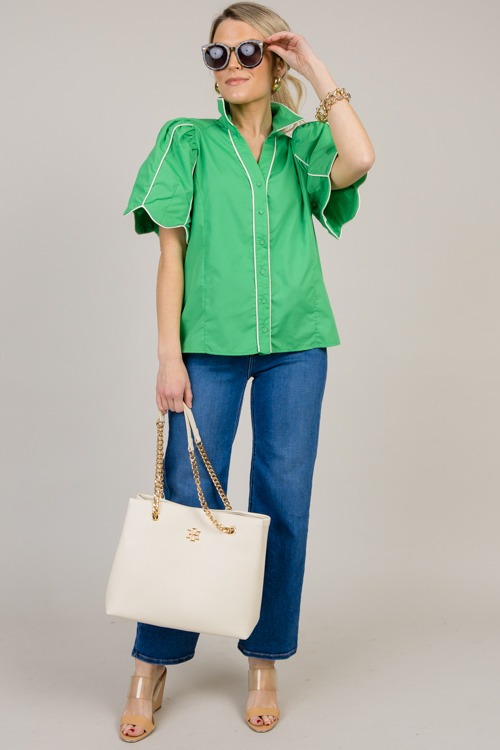 Piping Contrast Button Top, Green - 0128-138.jpg