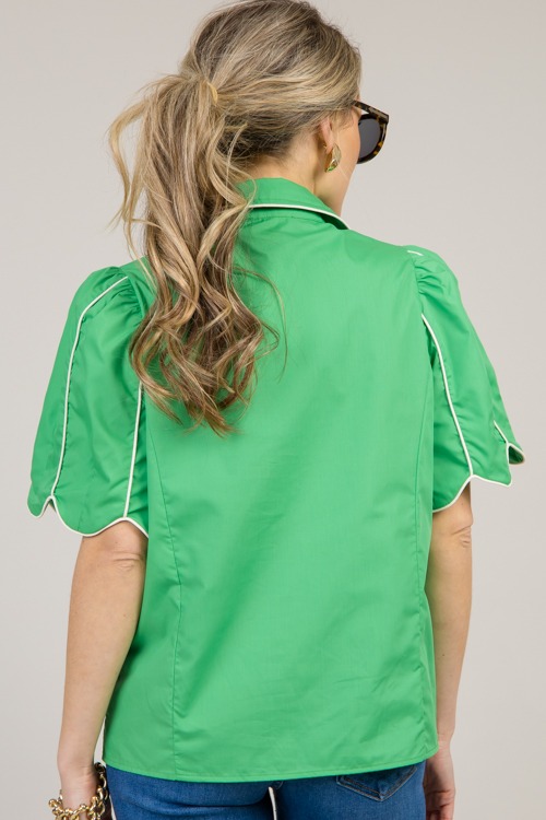 Piping Contrast Button Top, Green - 0128-139.jpg