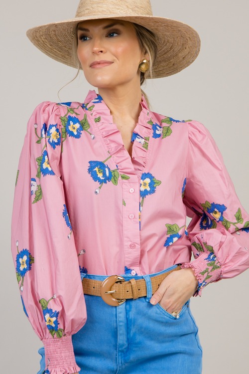 Kinsley Floral Top, Pink