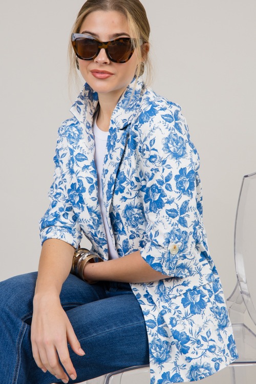 Blue Floral Print Blazer - 0128-27h.jpg