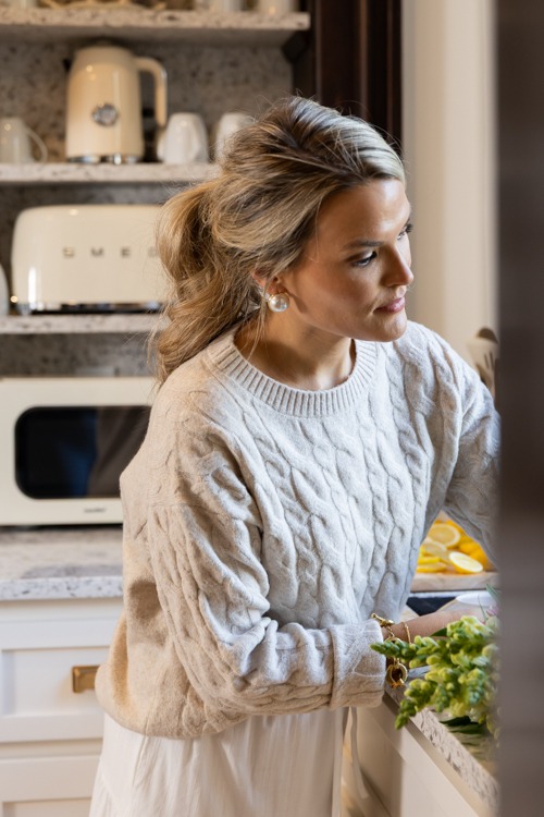 Crew Cable Knit Sweater, Khaki - 0130-152.jpg