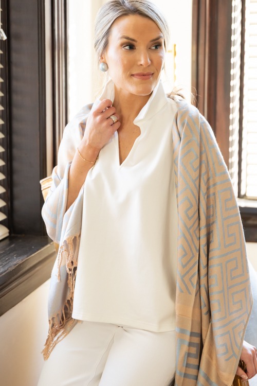 Stretch Collared Blouse, Off White - 0130-330h.jpg