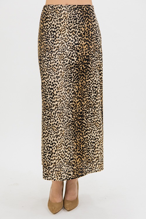 Lucy Leopard Maxi Skirt