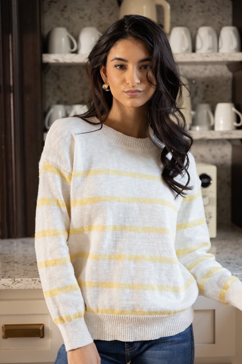 Benny Stripe Sweater, Lemon - 0130-63h.jpg