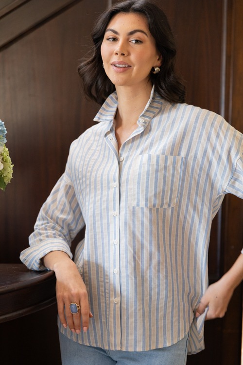 Lonnie Stripe Button Down, Blue - 0130-75.jpg