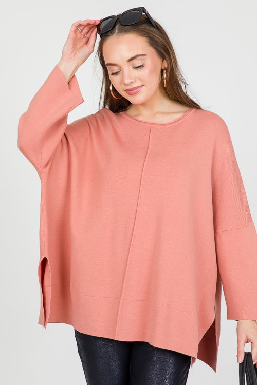 Ginger Knit Button Charcoal Sweater