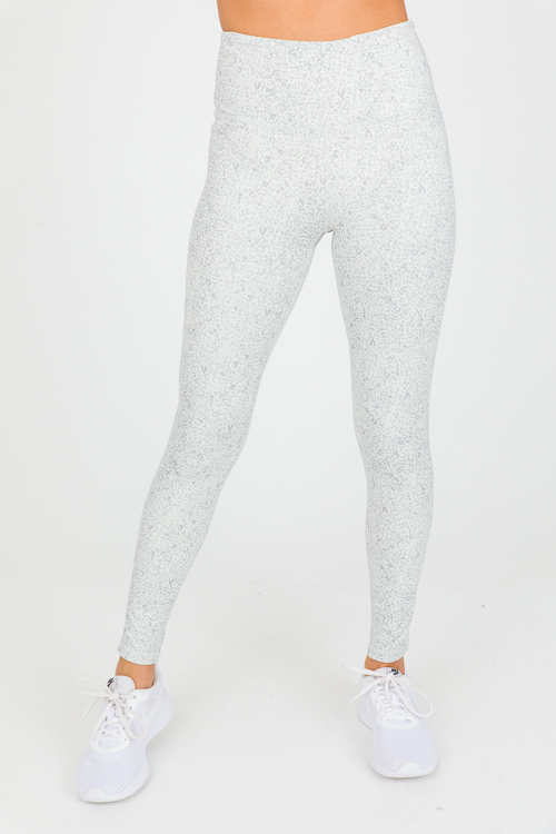 Leopard Print Leggings, Sand