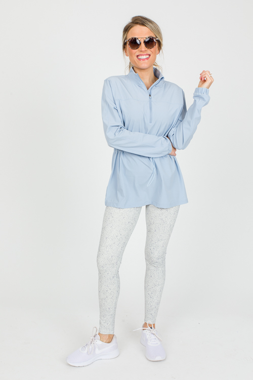 Cinch Waist Anorak Jacket, Blue