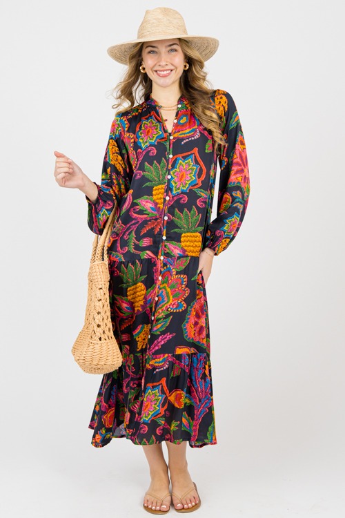 Time Is Ripe Maxi, Black Multi