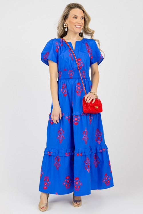 Palmer Floral Maxi, Blue Pink