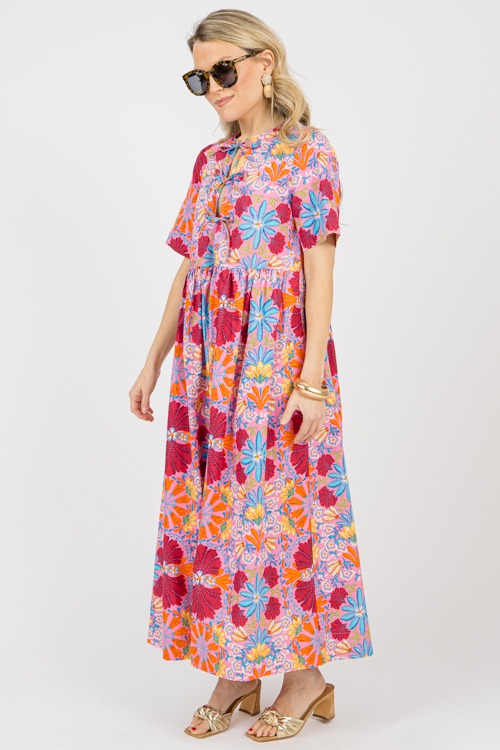 Floral Tie Neck Maxi, Pink Mult - 0131-44.jpg