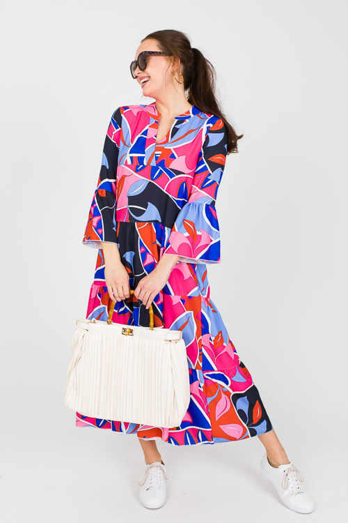 Vera Abstract Midi, Blue