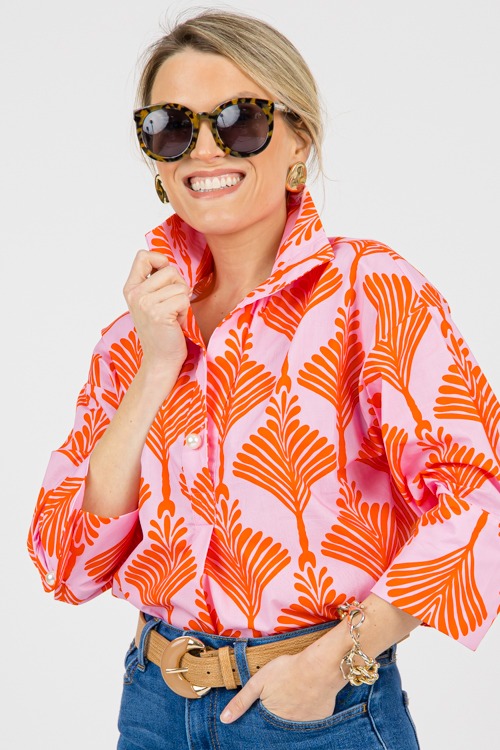 Fan Out Printed Top, Orange - 0131-91.jpg