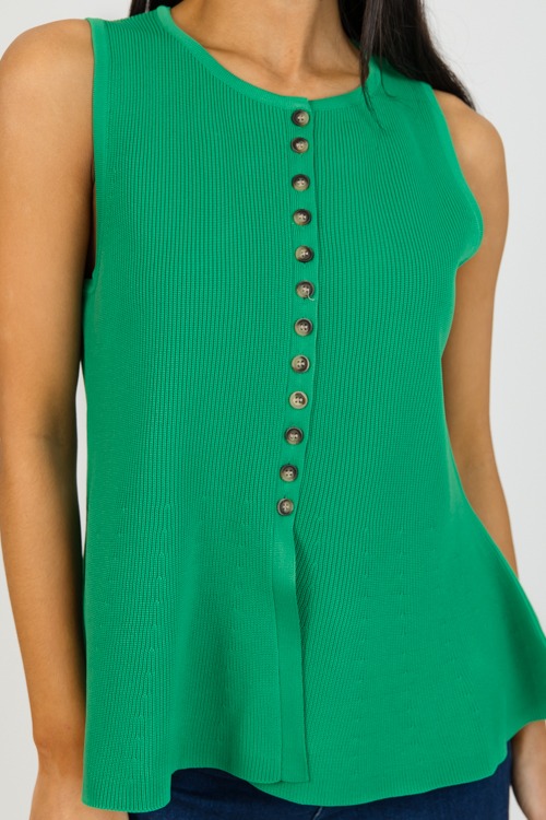 Button Up Peplum Sweater, Green - 0202-19.jpg