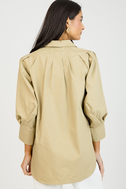 Tara Collared Button Down, Khaki - 0203-104.jpg