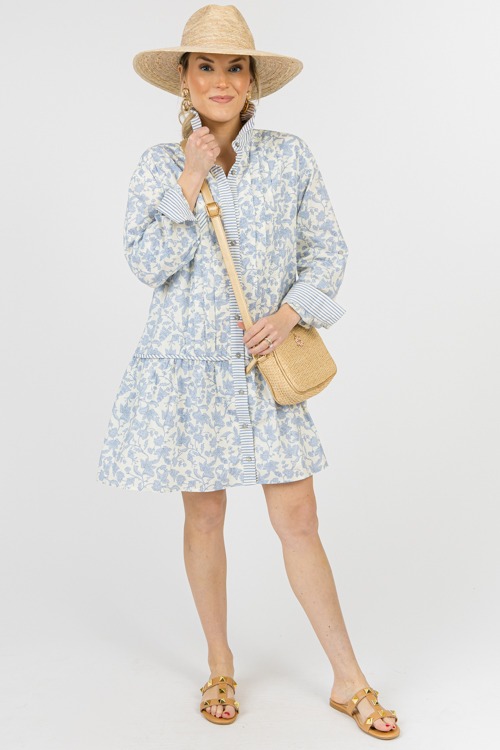 Millie Floral Dress, Blue