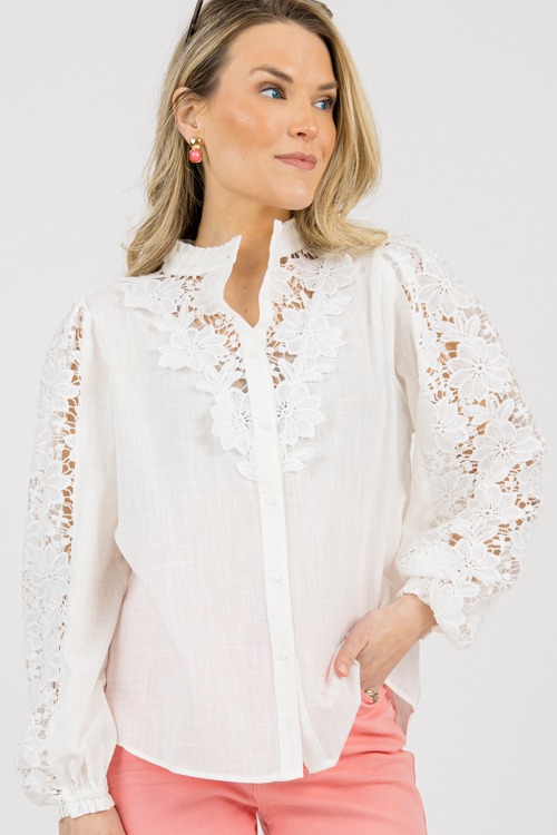 Floral Lace Button Top, White - 0203-48.jpg