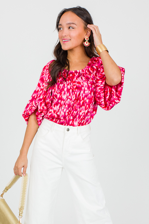 Seeing Double Blouse, Rose Pink