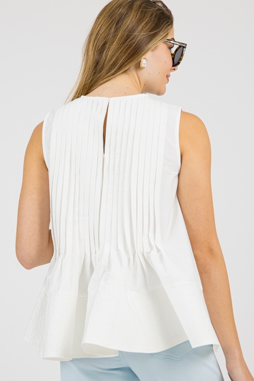 Pintuck Pleated Tank, White - 0203-60.jpg