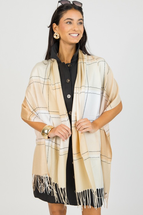 Check Yes Scarf, Beige - 0203-91.jpg