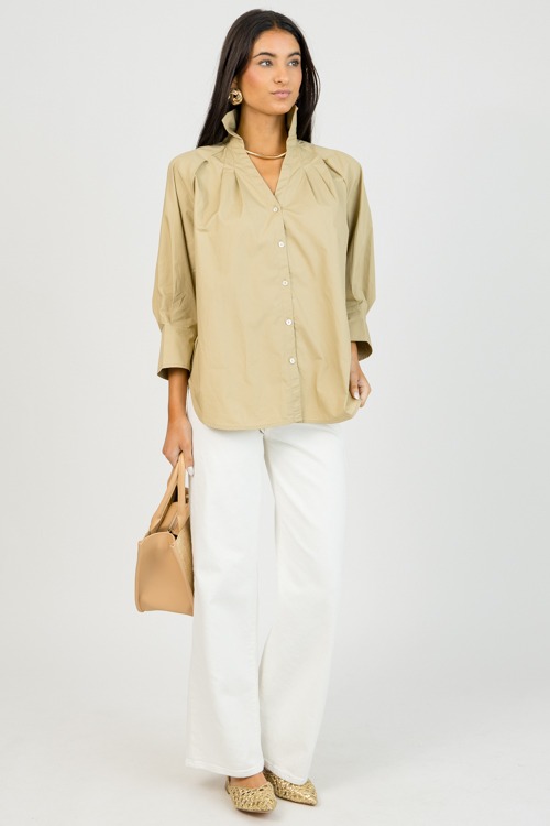 Tara Collared Button Down, Khaki - 0203-99.jpg