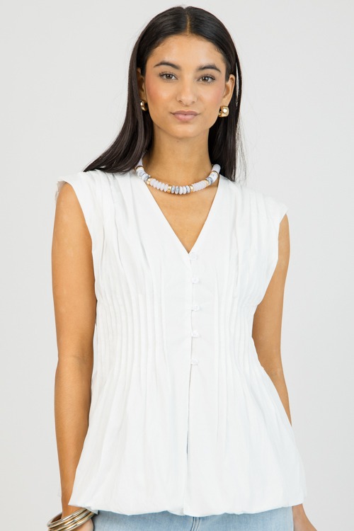 Alexa Pleated Top, White - 0204-108p.jpg