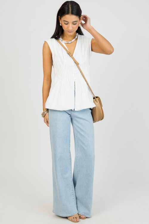 Alexa Pleated Top, White - 0204-112.jpg