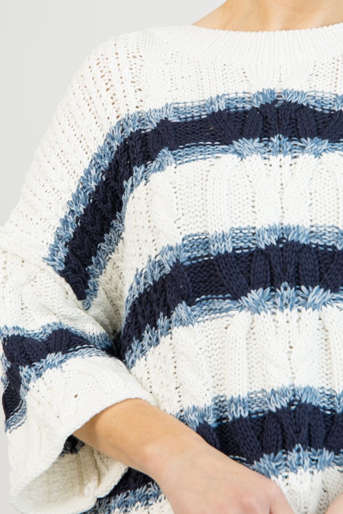 Willow Knit Sweater, White/Navy - 0204-85h.jpg